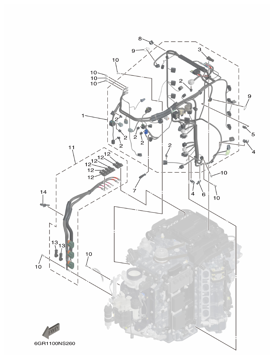Yamaha XF425NSA2, XF425NSA7 ELECTRICAL 5 parts diagram
